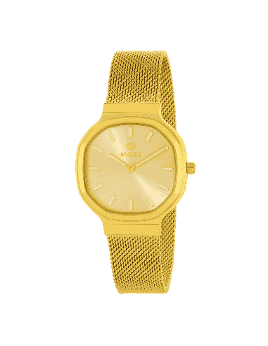 Pack Reloj y Complementos para mujer Malla Milanesa Dorada con Pendientes - Marea B41408/14