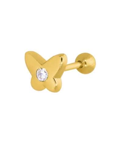 Piercing Mariposa en Plata de Ley chapado en oro - Marea D02110/AF