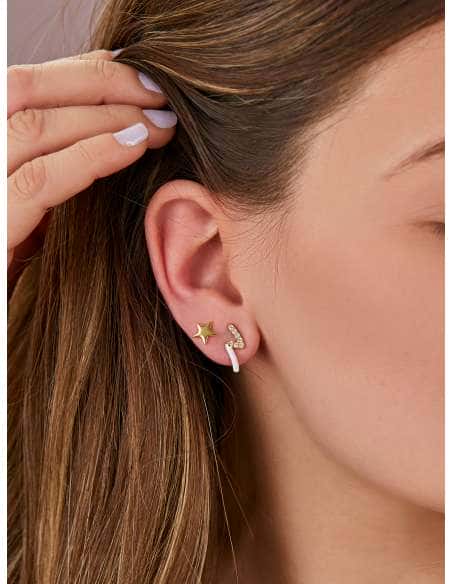 Piercing Estrella en Plata de Ley chapado en oro - Marea D02510/AF