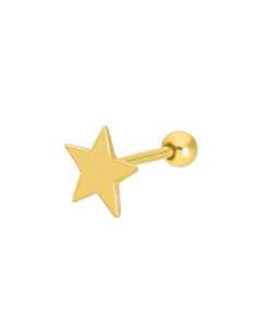 Piercing Estrella en Plata de Ley chapado en oro - Marea D02510/AF