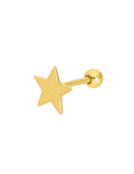 Piercing Estrella en Plata de Ley chapado en oro - Marea D02510/AF