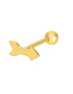 Piercing Flecha en Plata de Ley chapado en oro - Marea D02510/AH