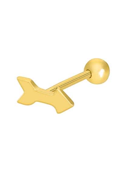 Piercing Flecha en Plata de Ley chapado en oro - Marea D02510/AH