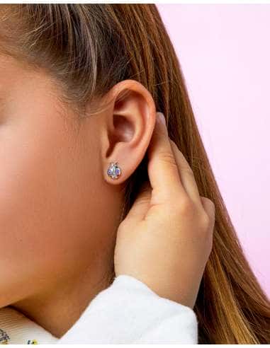 Pendientes para Niña en forma de Mariquita con...