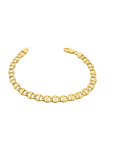 Pulsera Caballero eslabón Ancla de oro - Oro Amarillo 18k