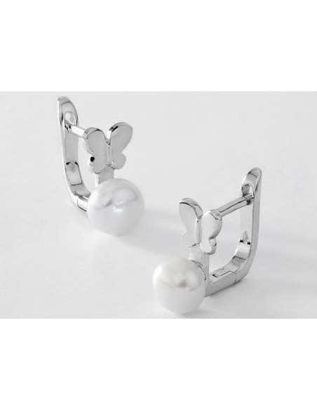 Pendientes para Niña en forma de Mariposa de Plata - Marea D03301/BL