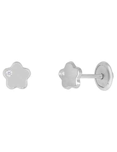 Pendientes para Niña en forma de Estrella con Circonita de Plata - Marea D03401/AA