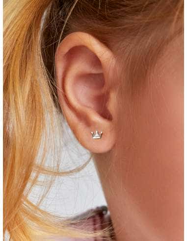 Pendientes para Niña en forma de Corona con...
