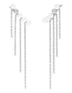 Pendientes para Mujer Trepadores de Perlas en Cascada en Plata de 1ª Ley Rodiada - Marea D03201/AW