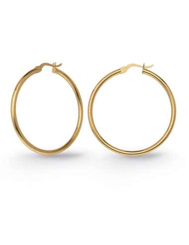 Pendientes para Mujer Aros Fino con Pala catalana en oro - Oro Amarillo 18k