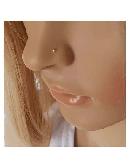 Piercing para la Nariz Bola 2.0mm - Oro amarillo 18k