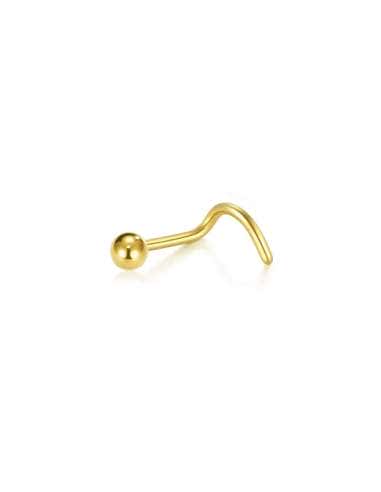 Piercing para la Nariz  Bola 2.0mm - Oro amarillo 18k