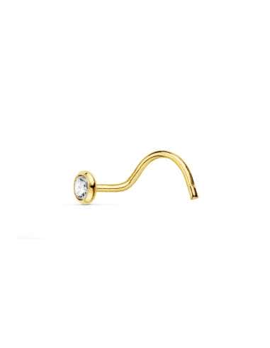 Piercing para la Nariz Circonita 2.5mm - Oro amarillo 18k