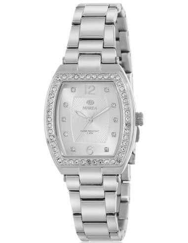 Reloj para Mujer con Esfera Plateada y Circonitas en el Bisel - Marea B54263/1