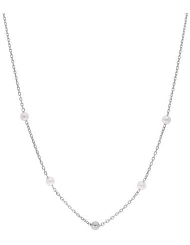 Collar para Mujer de Plata con Perlas - Marea D03207/AQ
