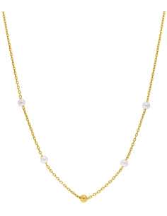 Collar para Mujer de Plata con baño de oro con Perlas - Marea D03207/AR