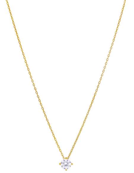 Collar para Mujer de Plata Chapada en Oro con Circonita  - Marea D03807/AX