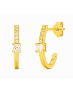 Pendientes para Mujer Oro 18k y Circonitas - Oro Amarillo 18K