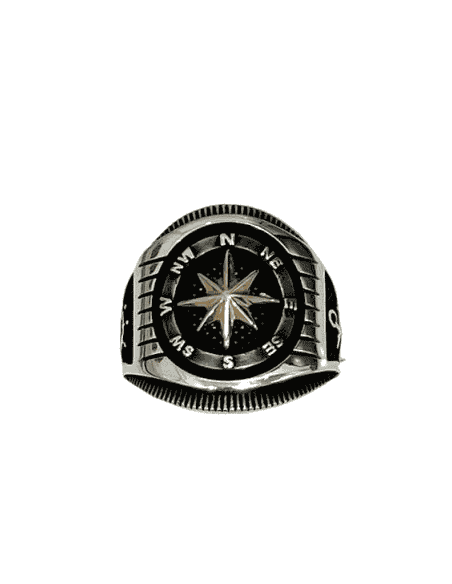 Anillo para Hombre de Plata con Rosa de los Vientos - Hurjo 0081001897