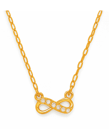 Collar para Mujer Infinito con Circonitas - Oro amarillo 18K