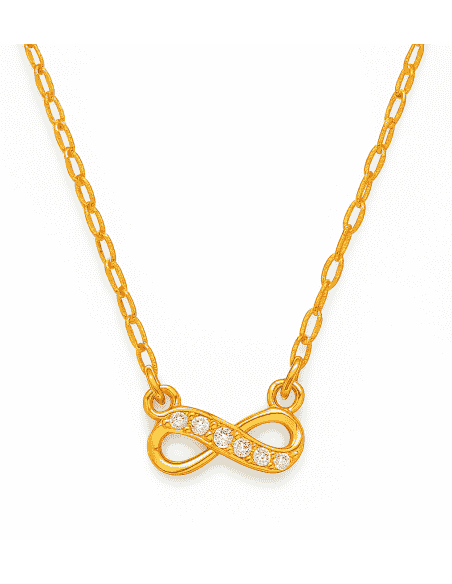 Collar para Mujer Infinito con Circonitas - Oro amarillo 18K