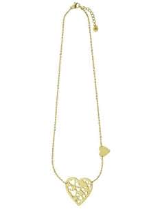 Collar para Mujer de Acero Dorado Corazones - Marea D00507/17
