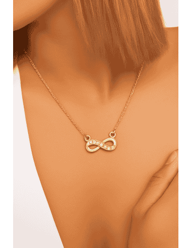 Collar para Mujer Infinito con Circonitas - Oro...