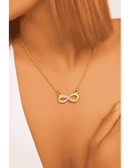 Collar para Mujer Infinito con Circonitas - Oro amarillo 18K