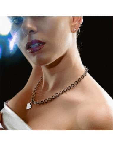 Collar para Mujer de Acero Con Colgante Corazón...