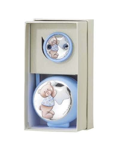 Set Infantil Portachupetes y Pinza Azul con Osito y Estrella - Eventi EV3704/01C