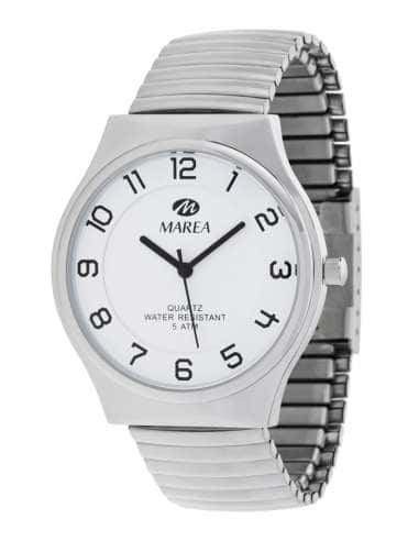 Reloj para Hombre Acero con Correa Extensible y Esfera Blanca - Marea B35274/1