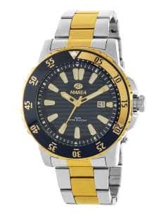 Reloj para Hombre Bicolor Azul y Dorado con esfera Azul - Marea B35382/4