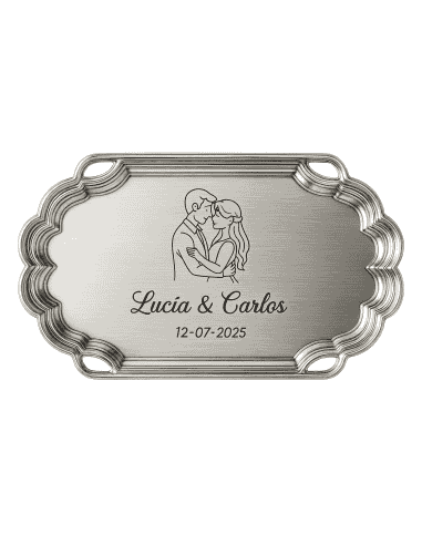 Bandeja Personalizable para Bodas, Bautizos, Comuniones o Eventos –  Acero P2600/2