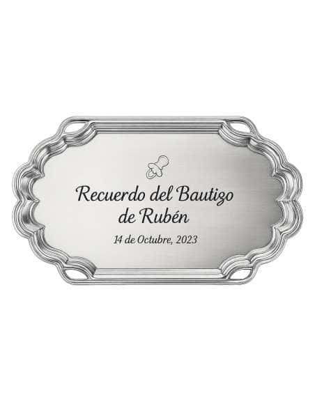 Bandeja Personalizable para Bodas, Bautizos, Comuniones o Eventos –  Acero P2600/2