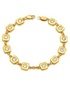Pulsera para Mujer en Oro 18K con Circonitas Engastadas - Oro 18K