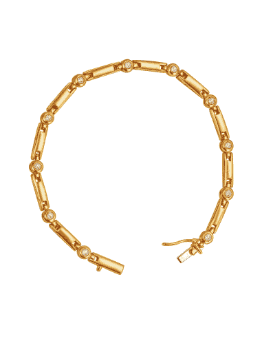 Pulsera para Mujer en Oro con Brillantes Engastados - Oro 18K