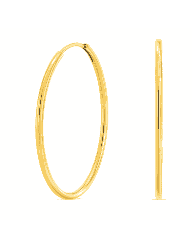 Pendientes para Mujer Aros Fino 48mm en oro - Oro Amarillo 18k