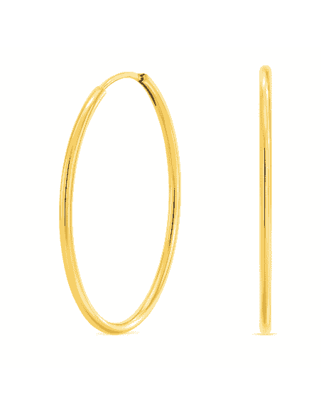 Pendientes para Mujer Aros Fino 48mm en oro - Oro Amarillo 18k