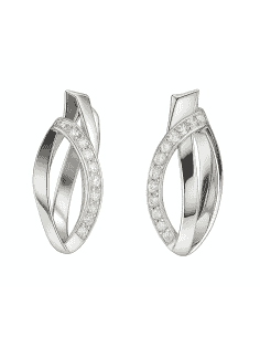 Pendientes para Mujer en Oro Blanco y circonitas - Oro Blanco 18K