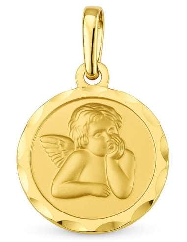 Colgante de oro Ángel de la Guarda - Oro Amarillo 18K