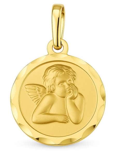 Colgante de oro Ángel de la Guarda - Oro Amarillo 18K