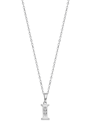Collar para Mujer Plata de Ley con la letra I - Lotus LP3054-1/I
