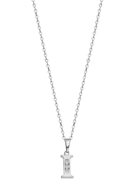 Collar para Mujer Plata de Ley con la letra I - Lotus LP3054-1/I