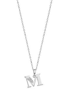 Collar para Mujer Plata de Ley con la letra M - Lotus LP3054-1/M