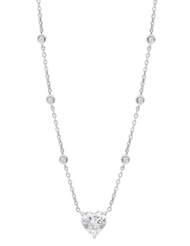 Collar para Mujer Corazon con circonitas Plata de Ley - Lotus LP3648-1/1