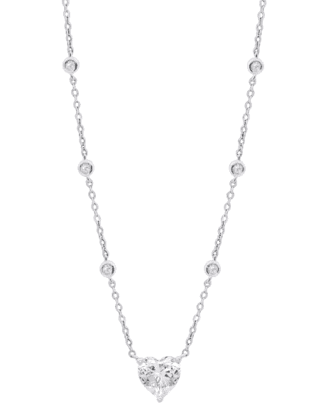 Collar para Mujer Corazon con circonitas Plata de Ley - Lotus LP3648-1/1