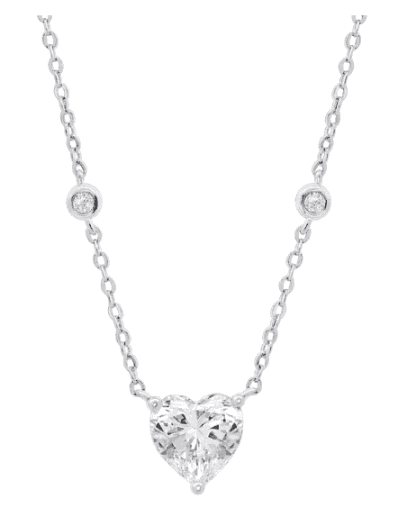 Collar para Mujer Corazon con Circonitas Plata de Ley - Lotus LP3648-1/1