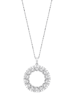 Collar para Mujer Círculo con Circonitas Plata de Ley - Lotus LP3838-1/1