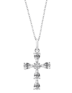 Collar para Mujer Cruz con Circonitas Plata de Ley - Lotus LP3556-1/1