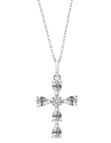 Collar para Mujer Cruz con Circonitas Plata de Ley - Lotus LP3556-1/1